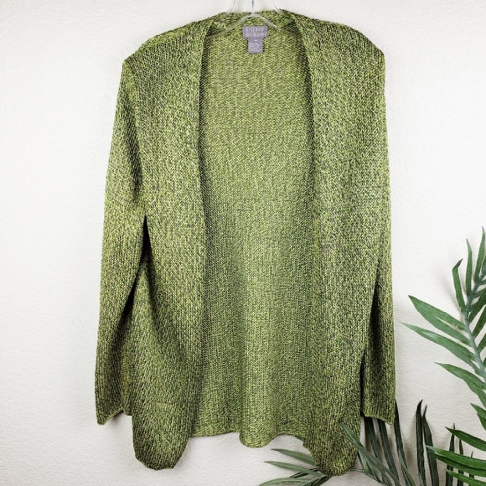 Sigrid Olsen 100% Viscose Silky Knit Longline Cardigan size M